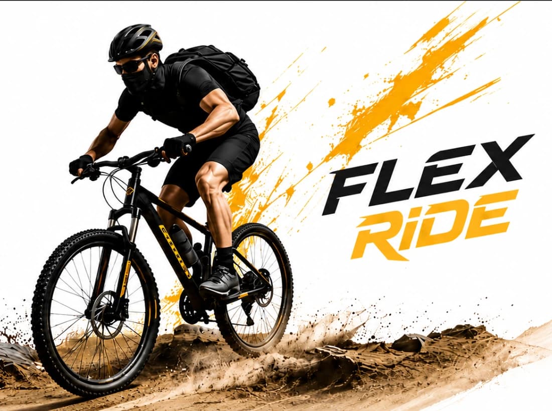 Fahrer auf einem FLEX RIDE Fahrrad