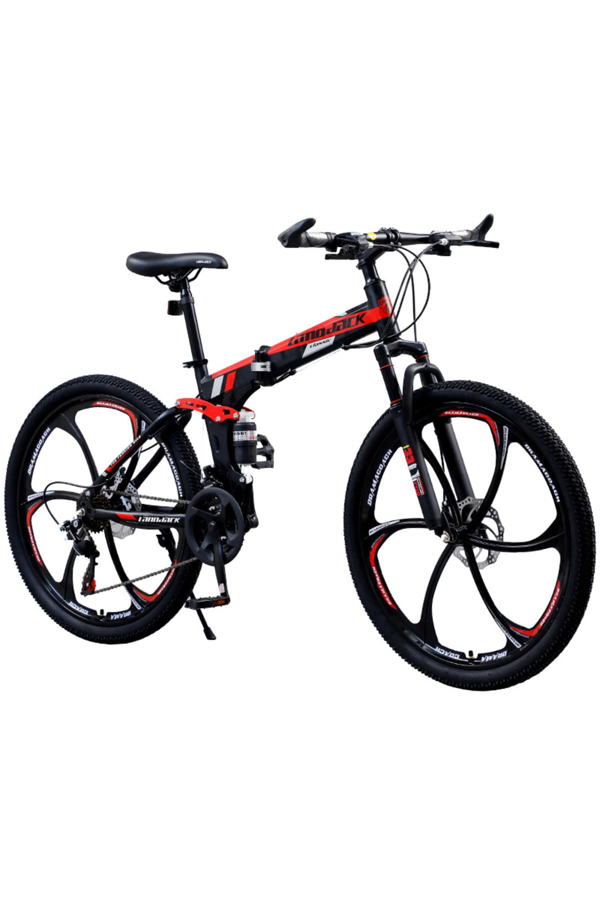 26-Inch Folding Mountain Bike – 24-Speed Full Suspension
